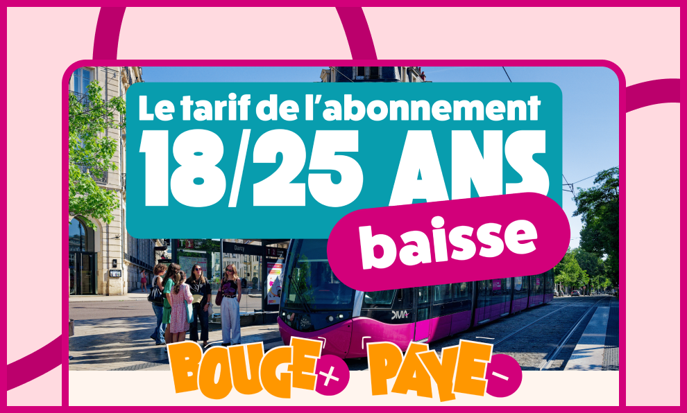 Affiche promotionnelle baisse des tarifs 18/25