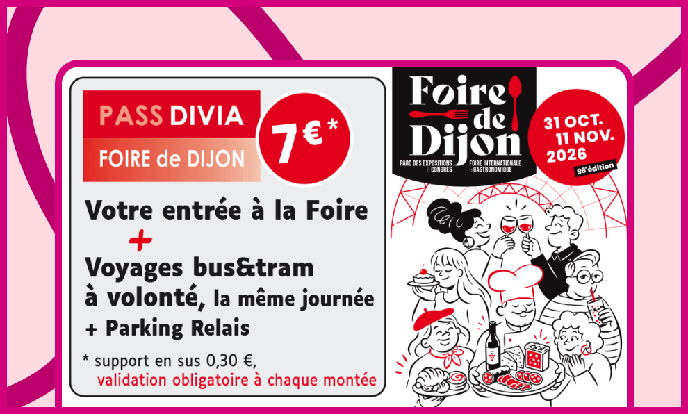 Affiche promotionnelle "PASS combiné Foire de Dijon"